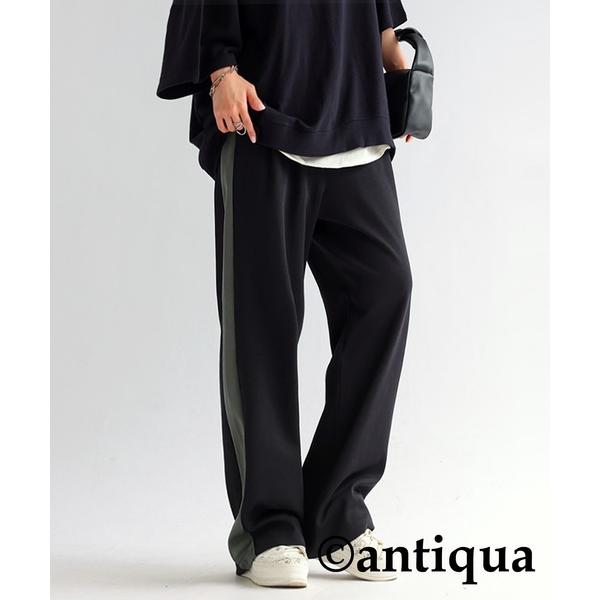 「antiqua」 イージーパンツ R ブラック レディース