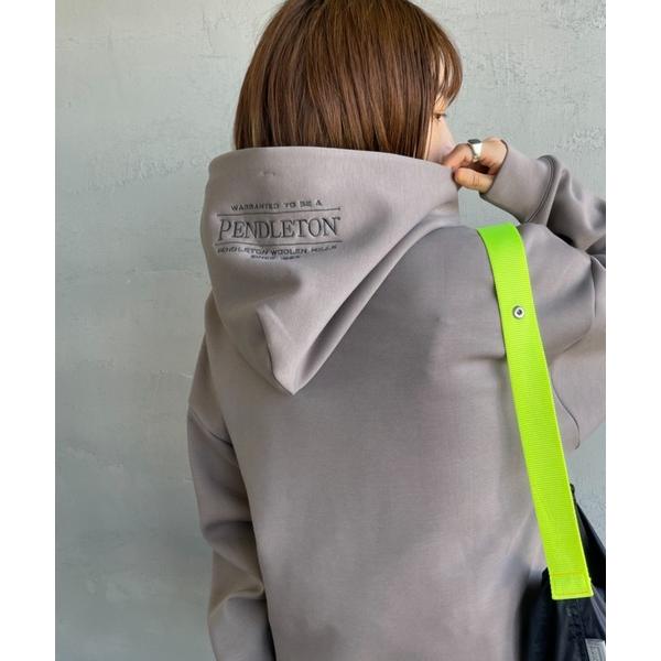 「PENDLETON」 プルオーバーパーカー L グレイッシュベージュ レディース