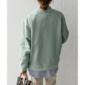 「monmimi」 スウェットカットソー ONE SIZE ライトグリーン レディース