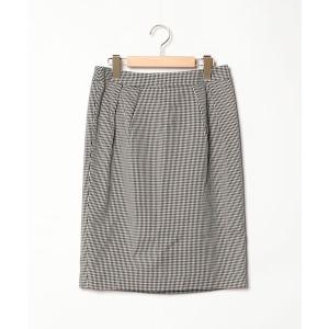 「GEORGES RECH」 ストライプ柄スカート 40 ブラック レディース