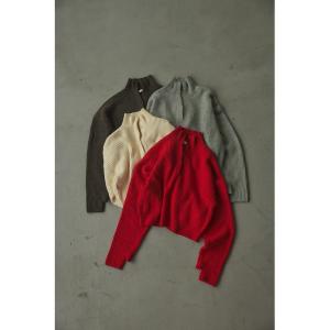 「BLACK BY MOUSSY」 長袖ニット FREE レッド レディース