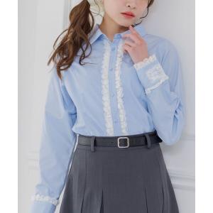 ブラウス シャツ レース付きシャツ レディース