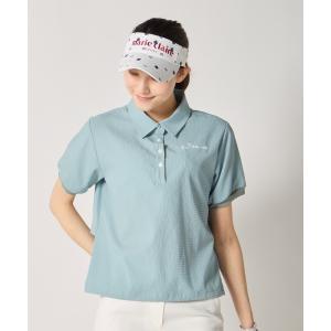 ブラウス シャツ 「marie claire:マリ.クレール」レディース半袖サッカー素材シャツ　ゴルフ レディース