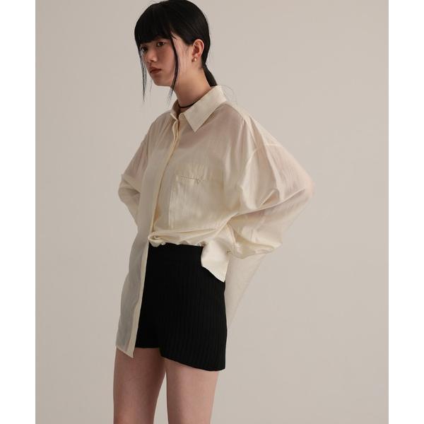 パンツ リブニットショートパンツ レディース