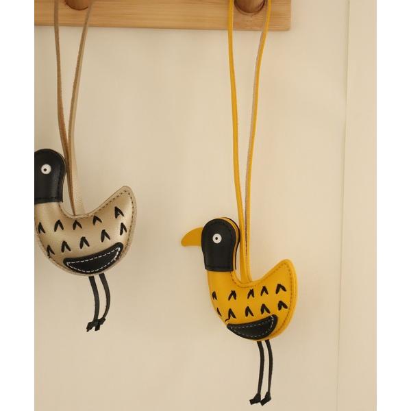 チャーム 北欧風PUレザーとりさんモチーフチャーム レディース