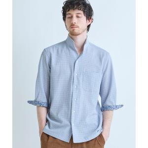 シャツ 半袖 ストレッチサッカー七分袖シャツ「ストレッチ/通気性」 メンズ