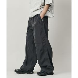 カーゴパンツ 限定展開 Quick Dry Fabric ワイドシルエット ポリリップクロス ミリタリーヘリクルーパンツ/UVカット/速乾 メンズ