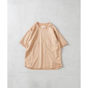 tシャツ 裏毛風二重織ストレッチポケ付きクルー メンズ