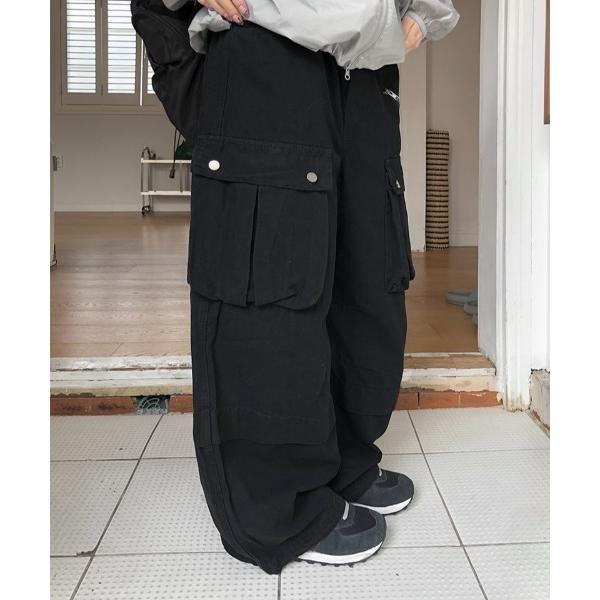 パンツ ビッグカーゴポケットバルーンワイドパンツ レディース メンズ