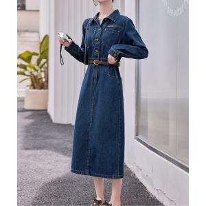 ワンピース 大人カジュアルデニムワンピース