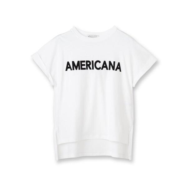 tシャツ Americana（アメリカーナ）「別注」 接触冷感 袖ロールアップ ロゴTシャツ レディ...
