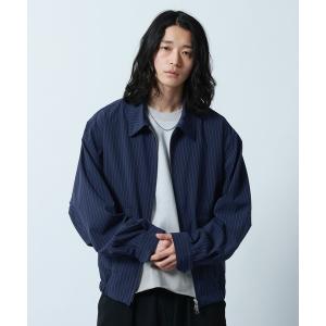 ブルゾン アウター 「LUXURY+EASY」OVER SIZE DRAPE ZIP JACKET / ラグイージージップブルゾン「セットアップ対応」