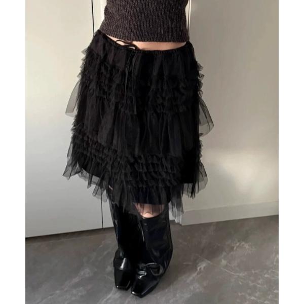 スカート race design cake skirt