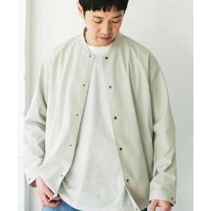 ブルゾン アウター 「イージーケア/速乾/UVカット」クイックドライ ノーカラーライトブルゾン メンズ