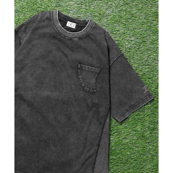 tシャツ TES CHEMICAL WASH FIN POCKET T-SHIRT / ビッグシルエ...