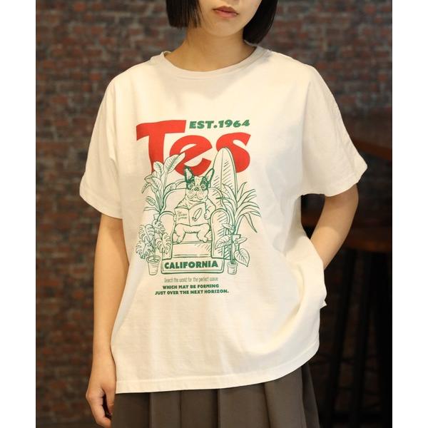 tシャツ 半袖 DOLMAN SLEEVE 2COLOR LOGO-TEE/レディース ドルマン T...
