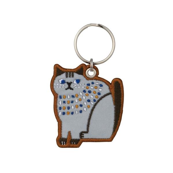 キーホルダー リフレクター刺繍キーリング