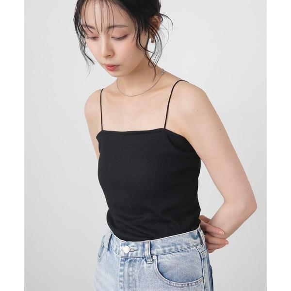 キャミソール リブカップ付きキャミ