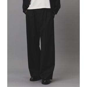 スラックス Dailymotion Slacks /春服/ワイド/ハリ感/ワンタック メンズ