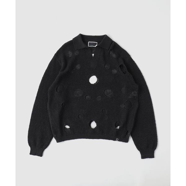 セーター ニット PHINGERIN / フィンガリン HOLE KNIT SKIPPER メンズ