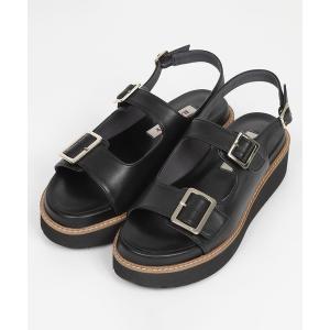 厚底 サンダル BARCLAY（バークレー）厚底軽量ソール 甲ダブルストラップ バックバンドサンダル レディース