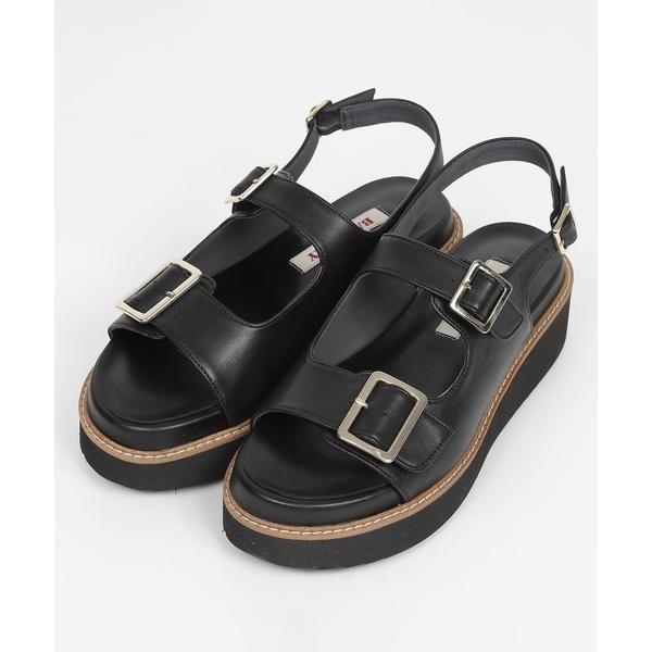 サンダル BARCLAY（バークレー）厚底軽量ソール 甲ダブルストラップ バックバンドサンダル レデ...