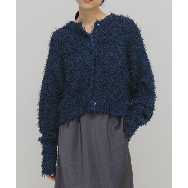 「KBF」 ニットカーディガン ONE ブルー レディース