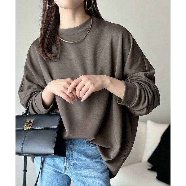 「Java」 長袖カットソー LARGE チャコール レディース