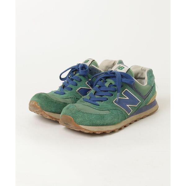 「New Balance」 ローカットスニーカー 26.5cm グリーン メンズ