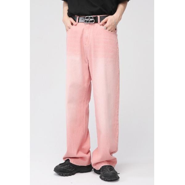 「B.R.U」 デニムパンツ MEDIUM ピンク メンズ