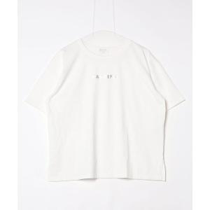 「GLOBAL WORK」 ワンポイント半袖Tシャツ L ホワイト レディース