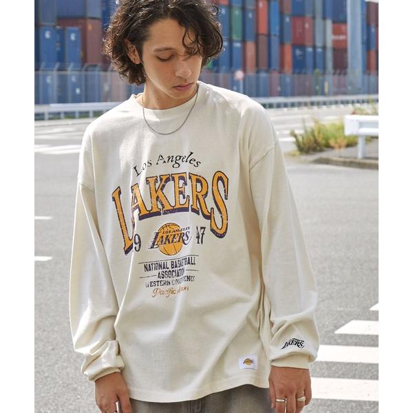 「NBA」 長袖Tシャツ M オフホワイト メンズ