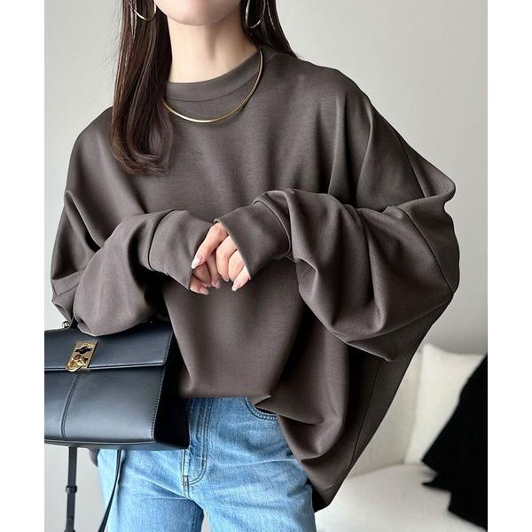 「Java」 長袖カットソー X-LARGE チャコール レディース