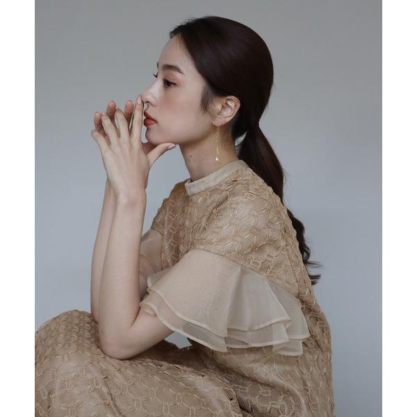 「J by blue」 半袖ワンピース MEDIUM ベージュ レディース