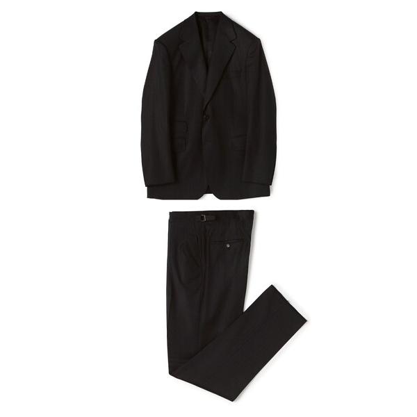 セレモニースーツ セットアップ ウールツイル オルタネートストライプ シングルブレステッド 2Bスー...