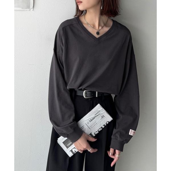 「Java」 長袖カットソー LARGE チャコール レディース