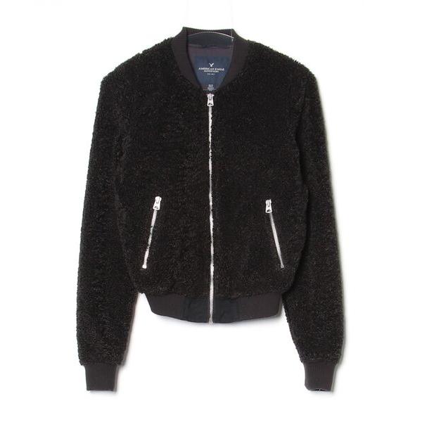 「American Eagle」 ブルゾン X-SMALL ブラック レディース