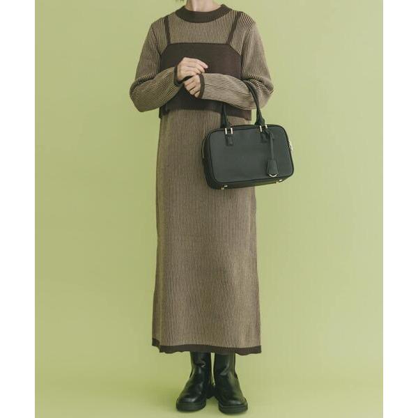 「ITEMS URBANRESEARCH」 長袖ワンピース FREE ベージュ レディース