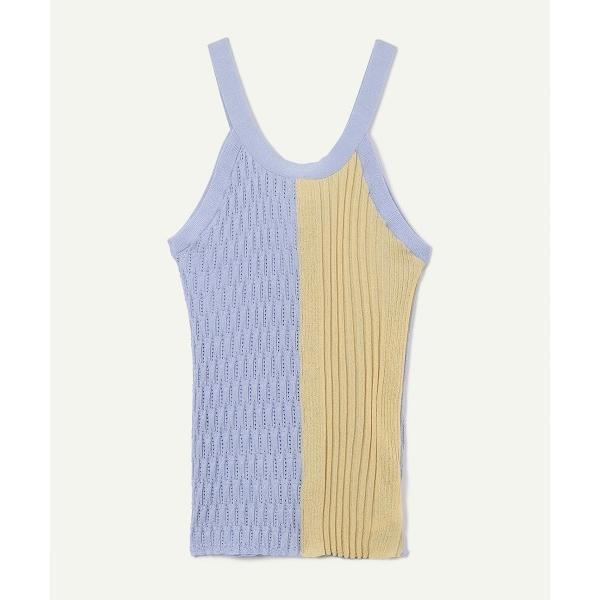 タンクトップ ノースリーブ Mixture Rib Knitted Tank レディース