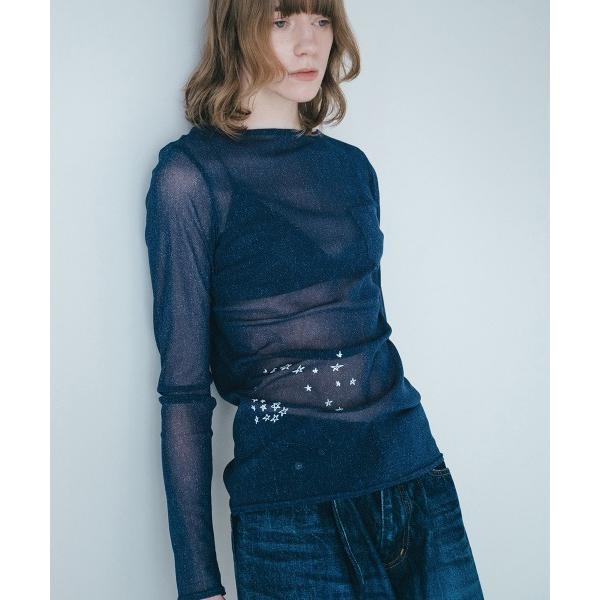 tシャツ 「soduk」denim pocket mesh t-shirt レディース