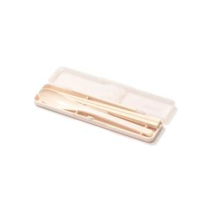 カトラリー ロゴ ランチ箸＆スプーン アイボリー ピクニック ランチ