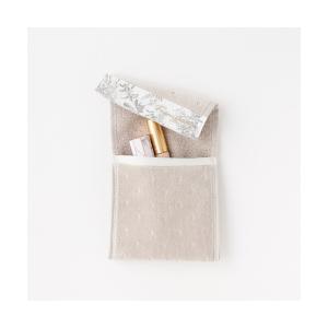 タオル 抗菌防臭ポケット付 ハーフハンカチ ジュイ グレージュ