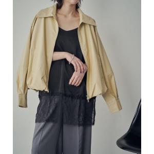 キャミソール サテンレースキャミ