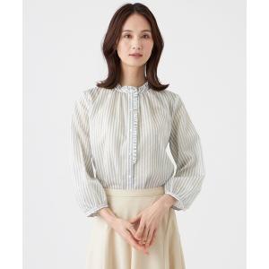 ブラウス シャツ 「ウォッシャブル」マルチストライプブラウス レディース