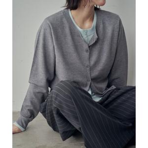 カーディガン 「SNSでバズった！」レイヤードライク配色カーディガン レディース