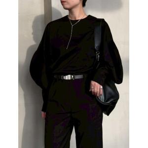 tシャツ Curved line cotton tops カーブド ライン コットン トップス レディース