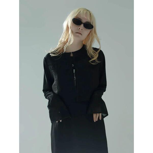 ブラウス シャツ JACQUARD SHEER BOLERO レディース