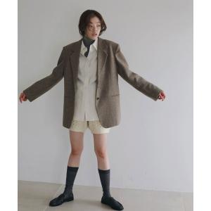 ジャケット テーラードジャケット Herringbone Wool Jacket レディース
