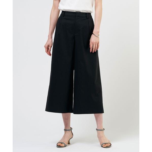 パンツ 「人気素材」セルロースリネンストレッチ クロップド パンツ レディース