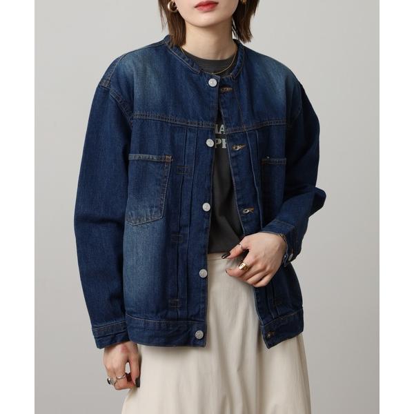 デニムジャケット gジャン ラウンドカラーGジャンデニムシャツ レディース